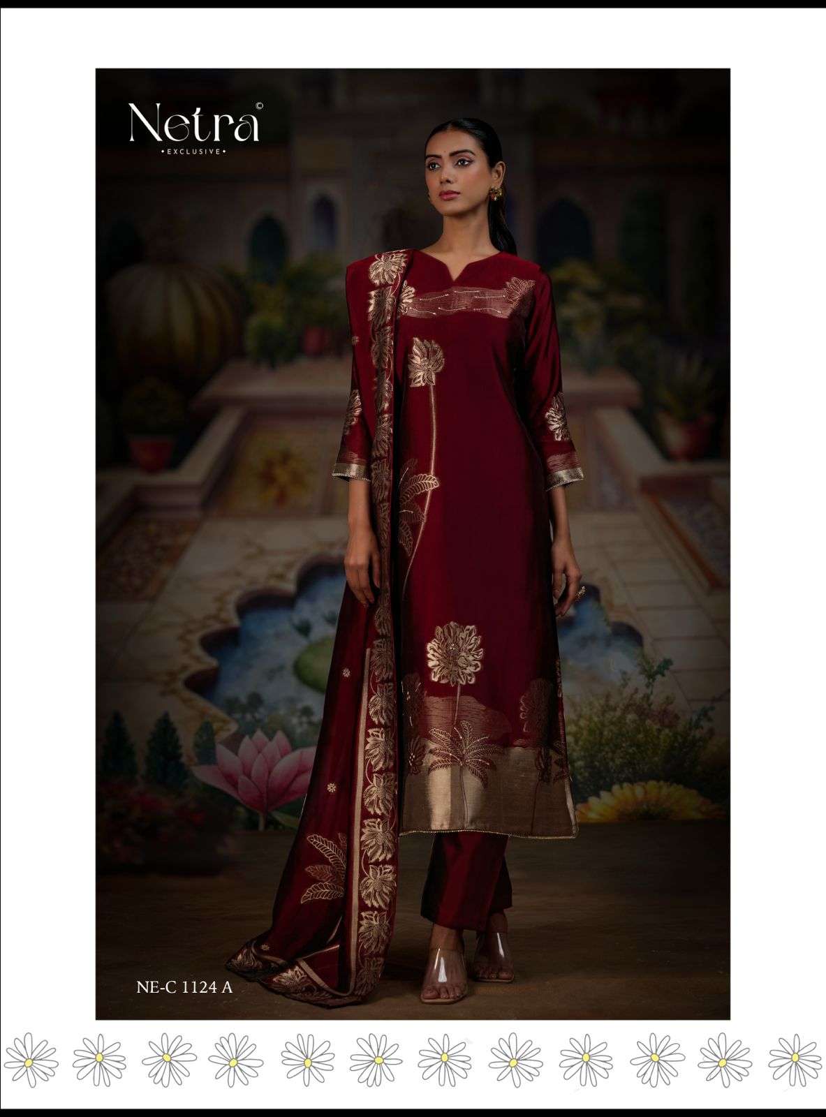 Ridha Netra Premium Viscose Pant Style Suits Exporter Gujarat