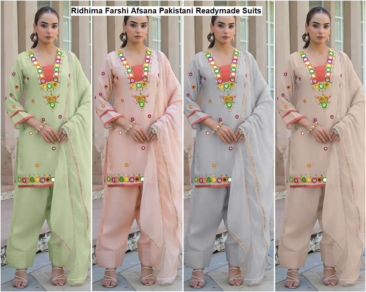 Ridhima Farshi Afsana Kanjivaram Pakistani Readymade Suits Wholesale