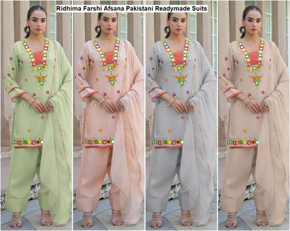 Ridhima Farshi Afsana Kanjivaram Pakistani Readymade Suits Wholesale