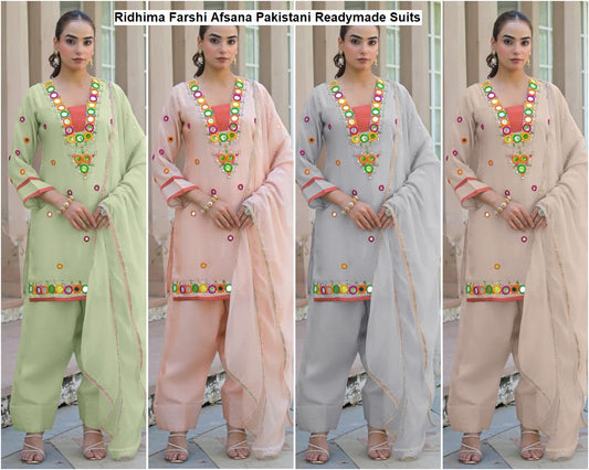Ridhima Farshi Afsana Kanjivaram Pakistani Readymade Suits Wholesale