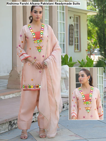 Ridhima Farshi Afsana Kanjivaram Pakistani Readymade Suits Wholesale