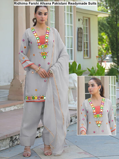 Ridhima Farshi Afsana Kanjivaram Pakistani Readymade Suits Wholesale