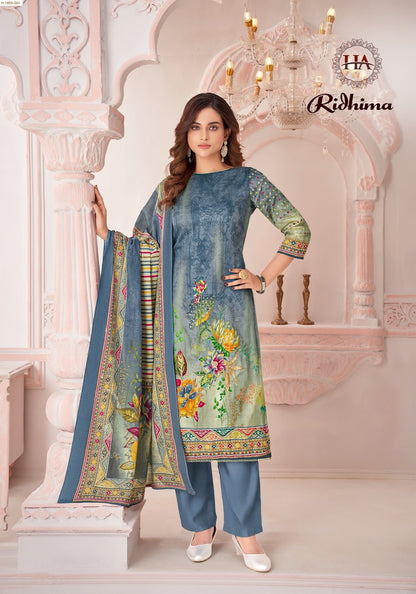 Ridhima Harshit Fashion Pure Zam Pant Style Suits Exporter
