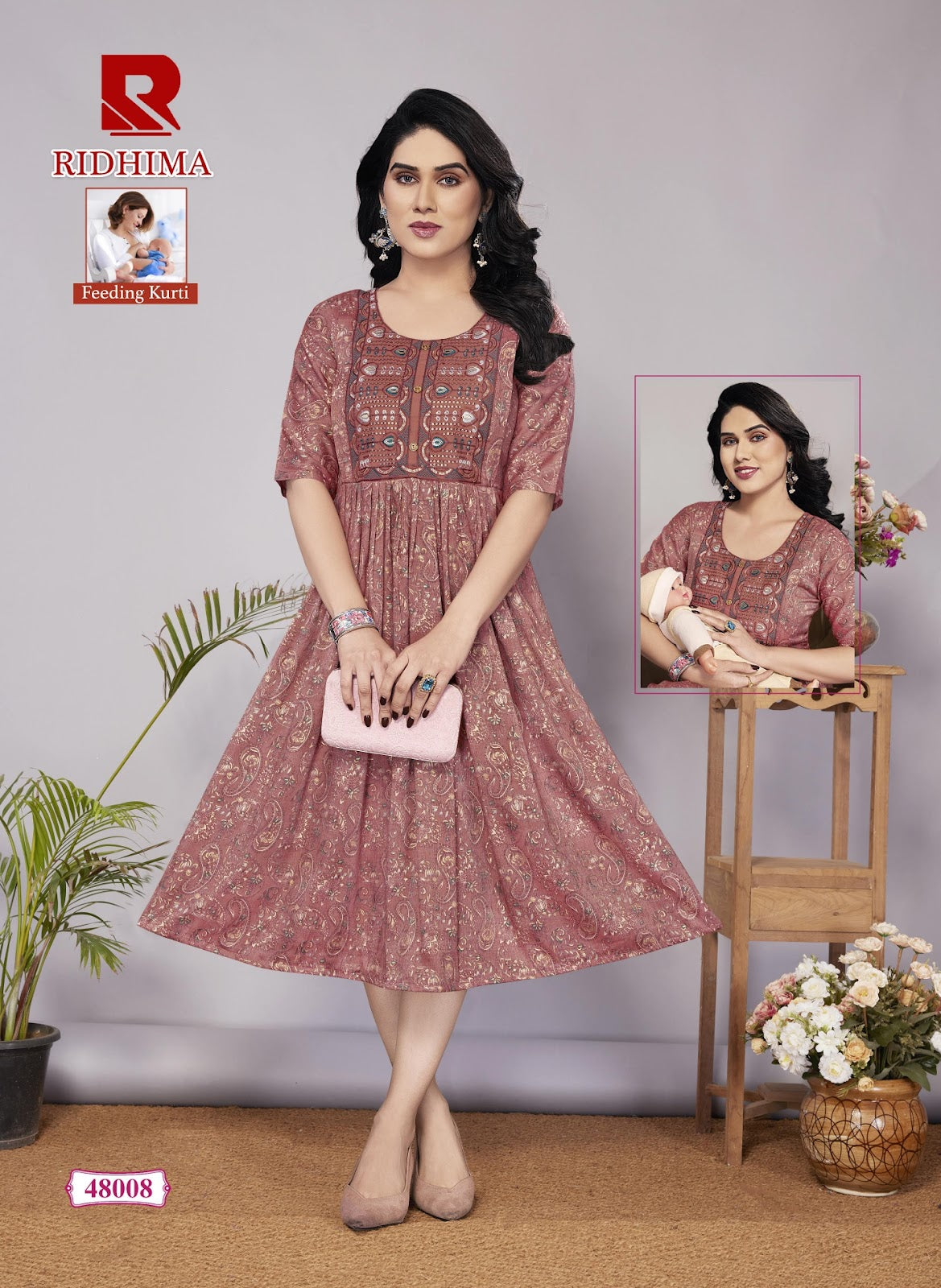 Ridhima Raashi Capsule Feeding Kurtis Supplier