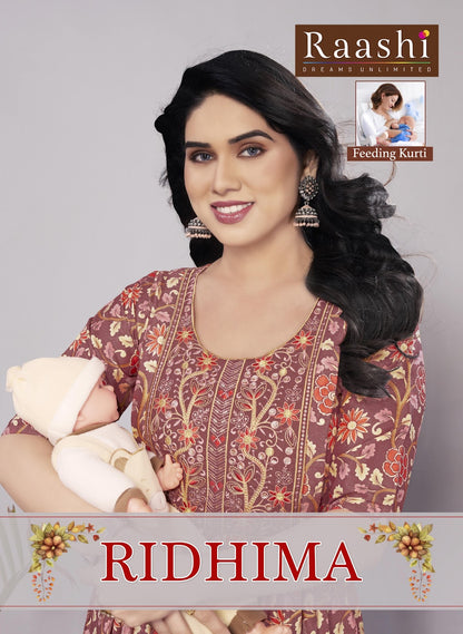 Ridhima Raashi Capsule Feeding Kurtis Supplier