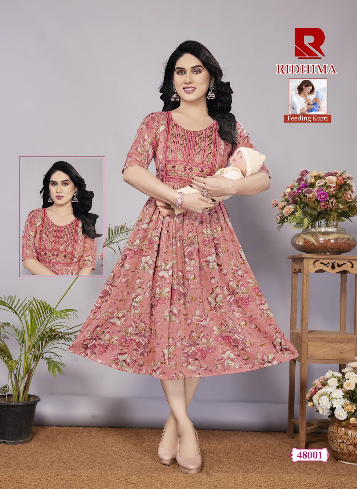 Ridhima Raashi Capsule Feeding Kurtis Supplier