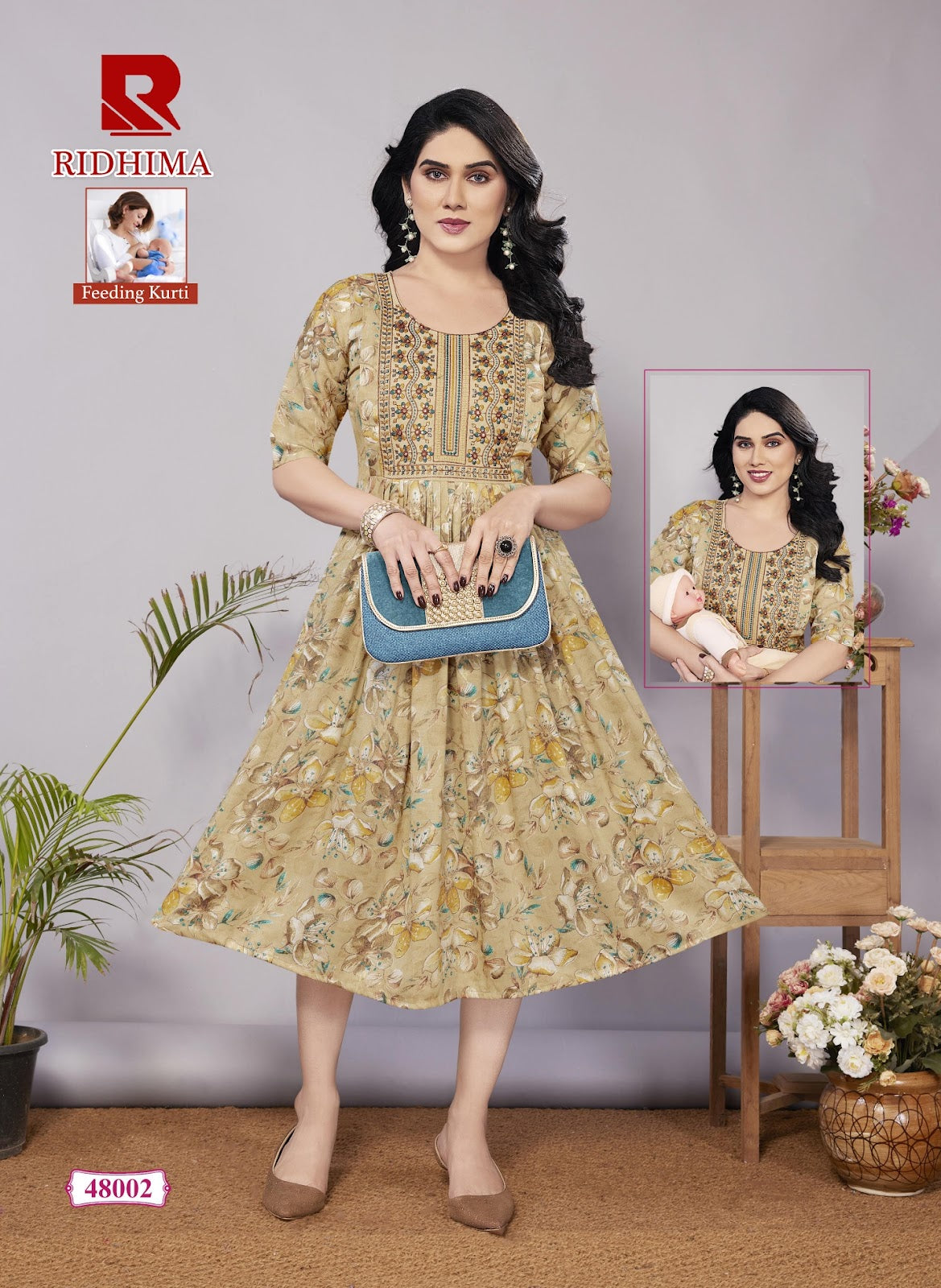 Ridhima Raashi Capsule Feeding Kurtis Supplier