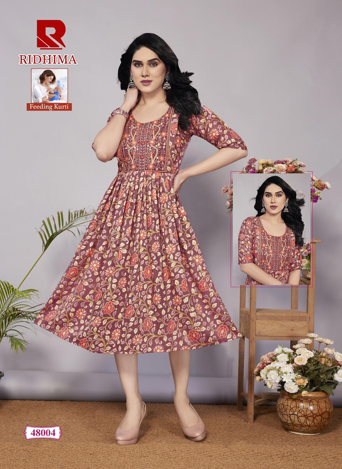Ridhima Raashi Capsule Feeding Kurtis Supplier