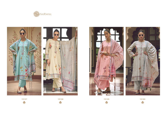 Ridhima Sadhana Muslin Silk Pant Style Suits Manufacturer Gujarat