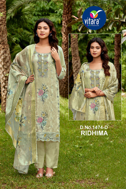 Ridhima Vitara Silk Readymade Pant Style Suits Manufacturer Gujarat