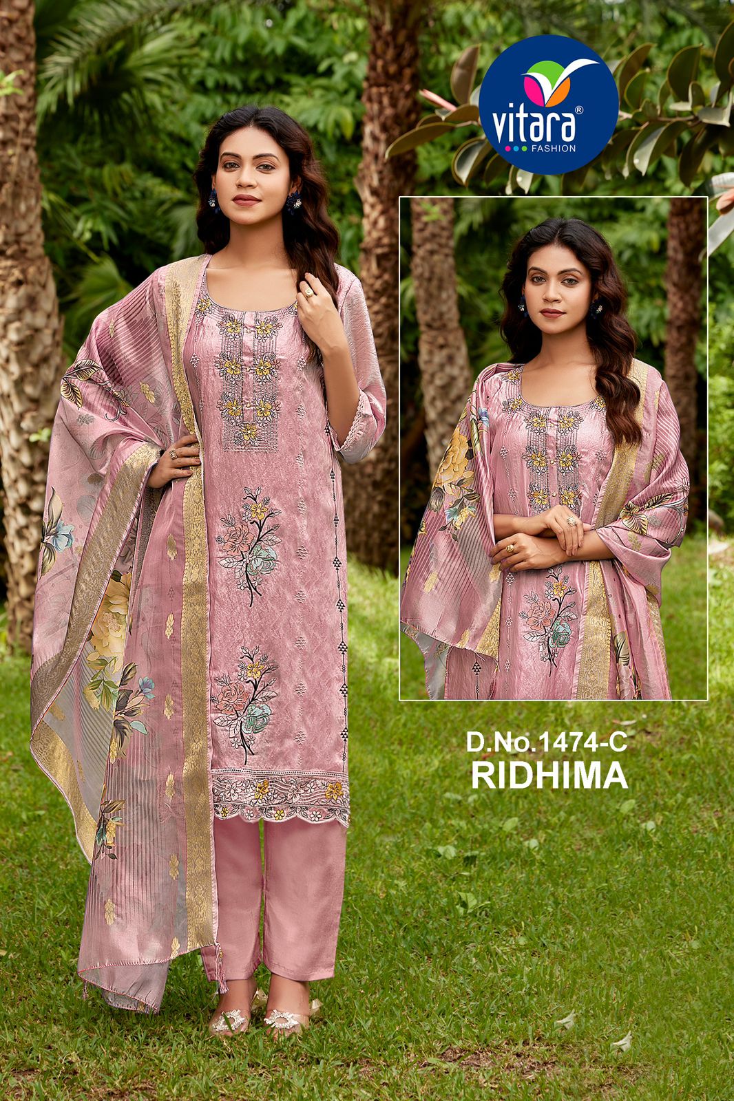 Ridhima Vitara Silk Readymade Pant Style Suits Manufacturer Gujarat