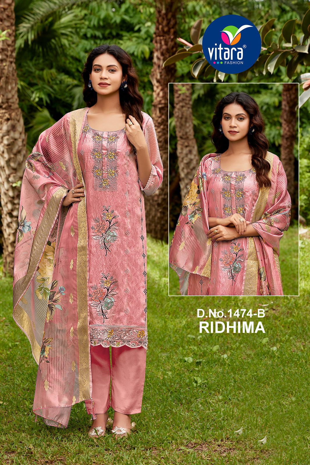 Ridhima Vitara Silk Readymade Pant Style Suits Manufacturer Gujarat