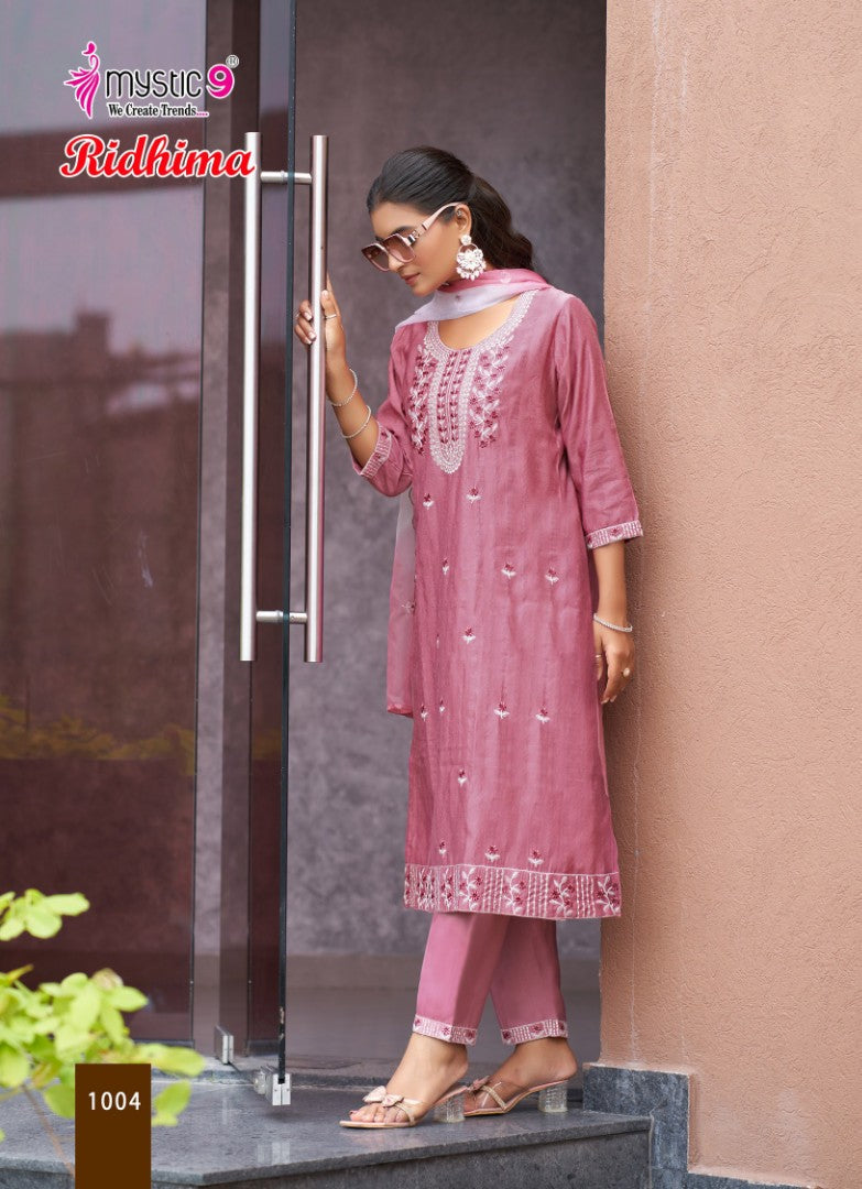 Ridhima Vol 1 Mystic 9 Vertican Readymade Pant Style Suits Supplier Ahmedabad