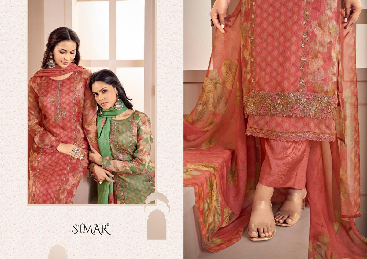 Riha Simar Viscose Pashmina Suits Exporter Gujarat