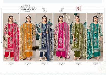 Rihaana Edition 17 Alok Cambric Cotton Karachi Salwar Suits Exporter Gujarat