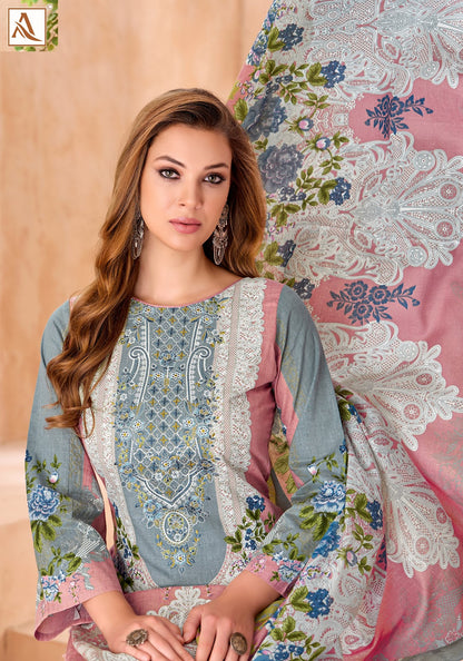 Rihaana Edition 19 Alok Cambric Cotton Karachi Salwar Suits Exporter