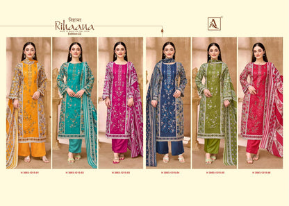 Rihaana Edition 22 Alok Cambric Cotton Karachi Salwar Suits Manufacturer Gujarat