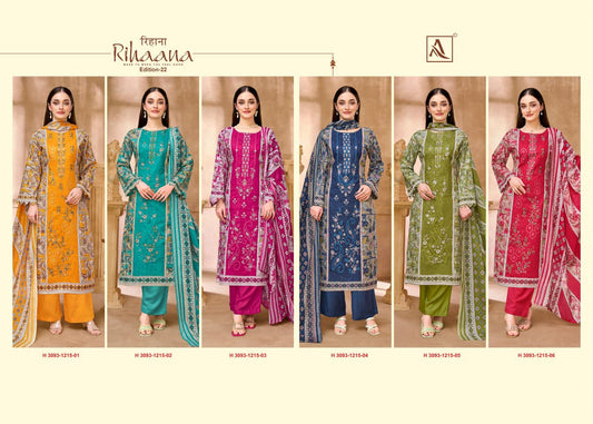 Rihaana Edition 22 Alok Cambric Cotton Karachi Salwar Suits Manufacturer Gujarat