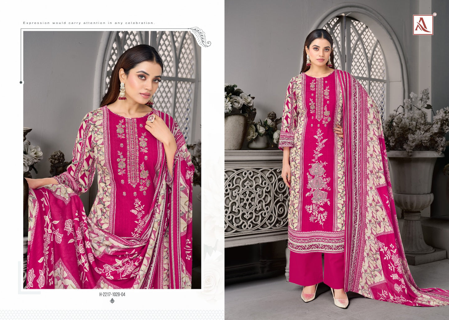 Rihaana Edition 23 Alok Cambric Cotton Karachi Salwar Suits Wholesale