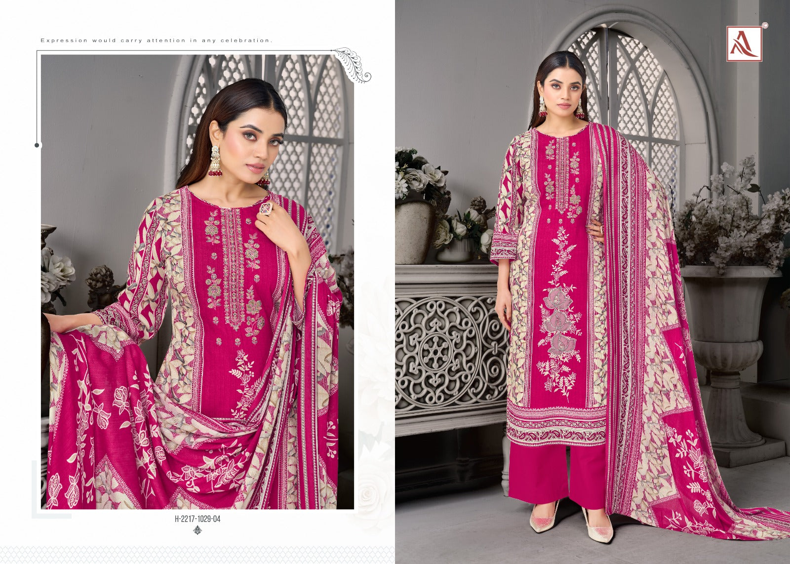 Rihaana Edition 23 Alok Cambric Cotton Karachi Salwar Suits Wholesale