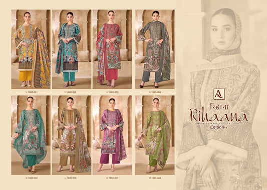 Rihaana Edition 7 Alok Cambric Cotton Karachi Salwar Suits Supplier Gujarat