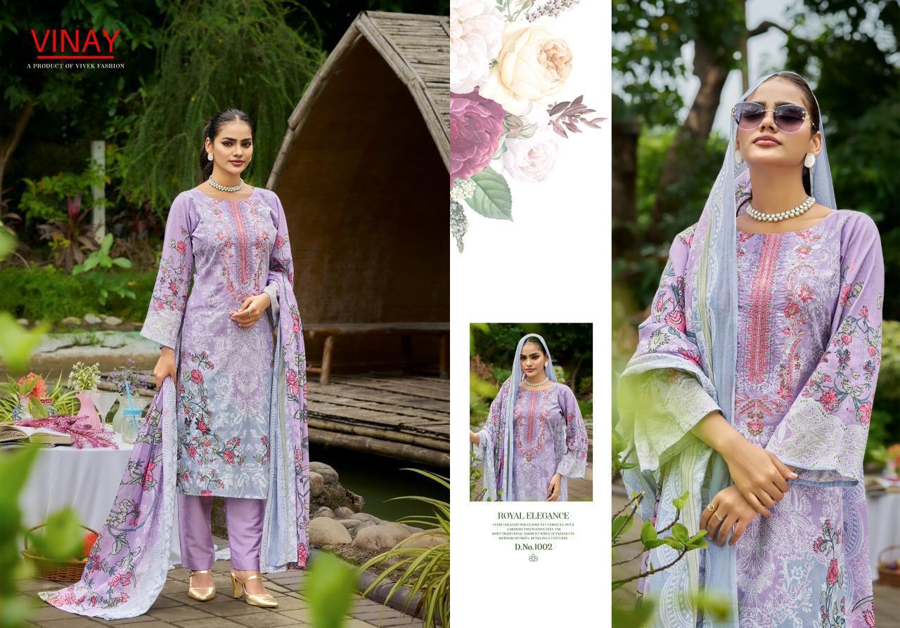 Rihaana Vol 1 Vinay Cambric Cotton Karachi Salwar Suits Wholesale Rate