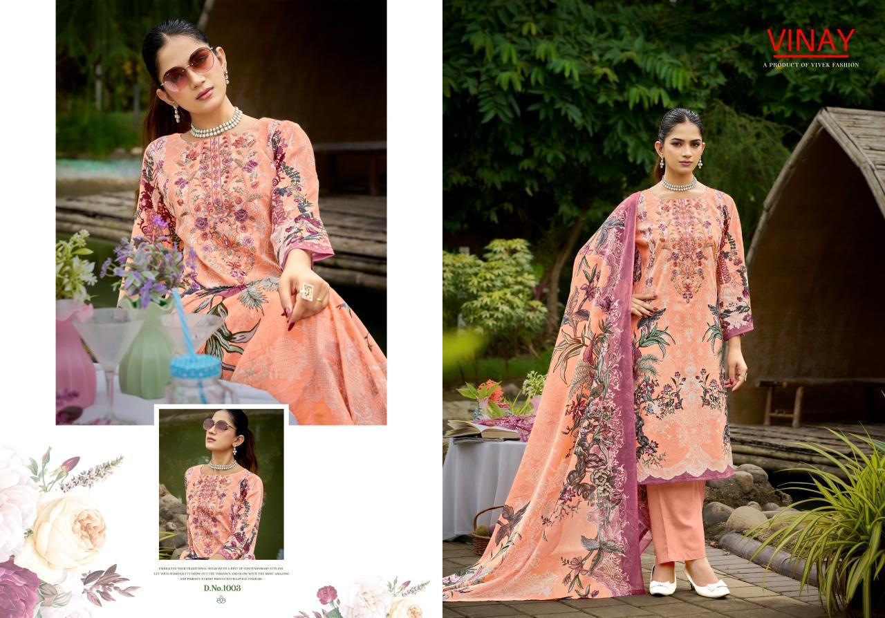 Rihaana Vol 1 Vinay Cambric Cotton Karachi Salwar Suits Wholesale Rate