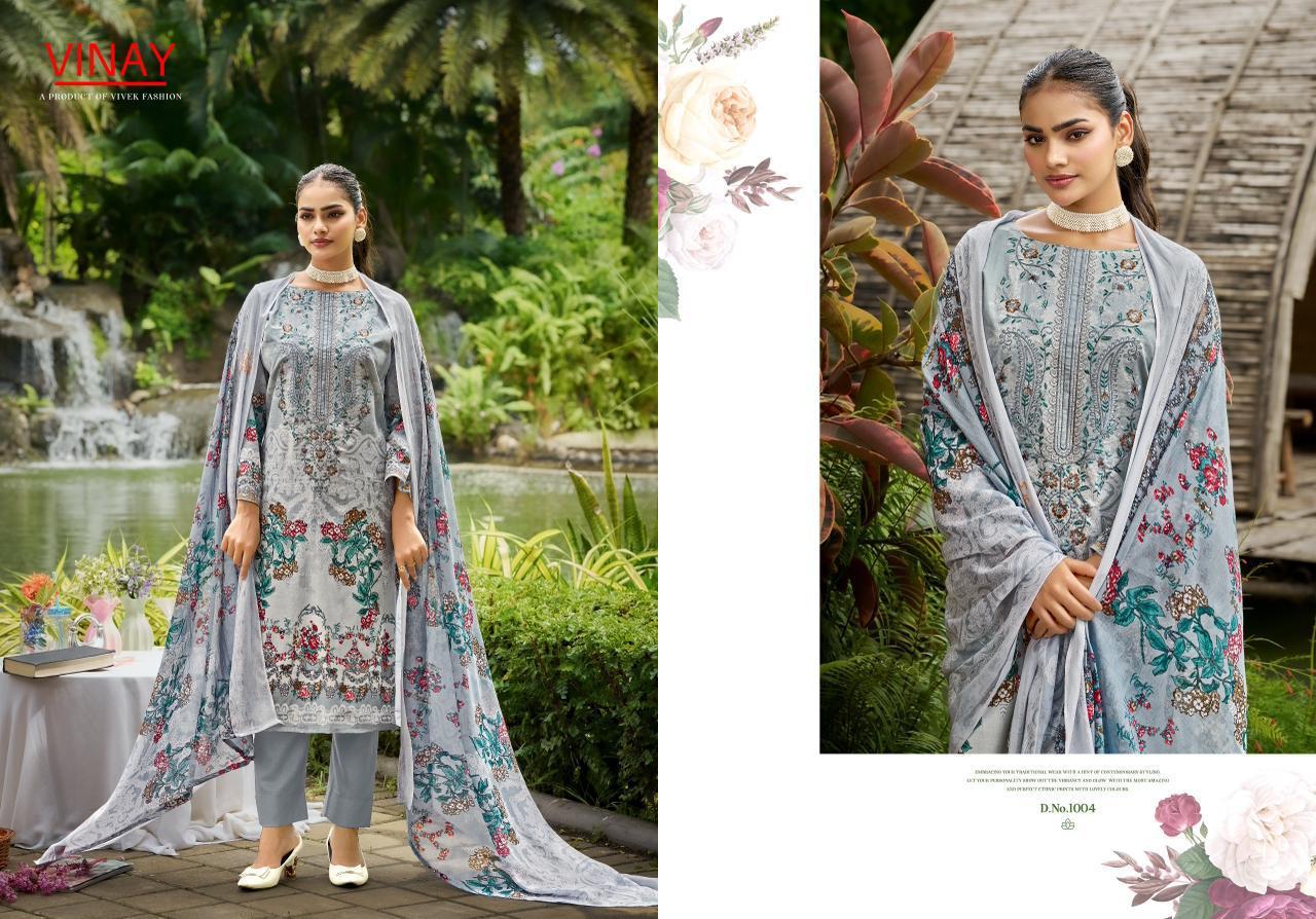 Rihaana Vol 1 Vinay Cambric Cotton Karachi Salwar Suits Wholesale Rate