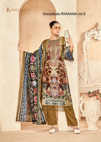 Rihaana Vol 8 Kavyakala Cambric Karachi Salwar Suits Manufacturer