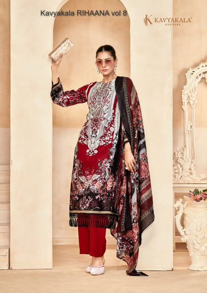 Rihaana Vol 8 Kavyakala Cambric Karachi Salwar Suits Manufacturer