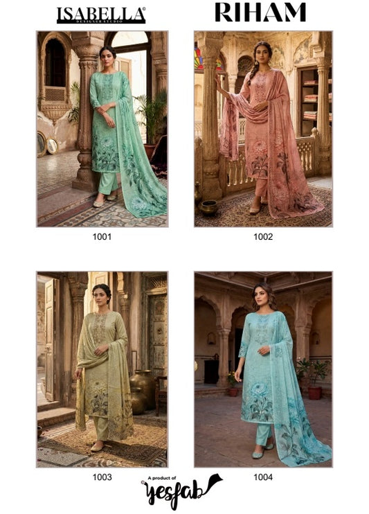 Riham Yesfab Isabella Cambric Pant Style Suits Manufacturer India