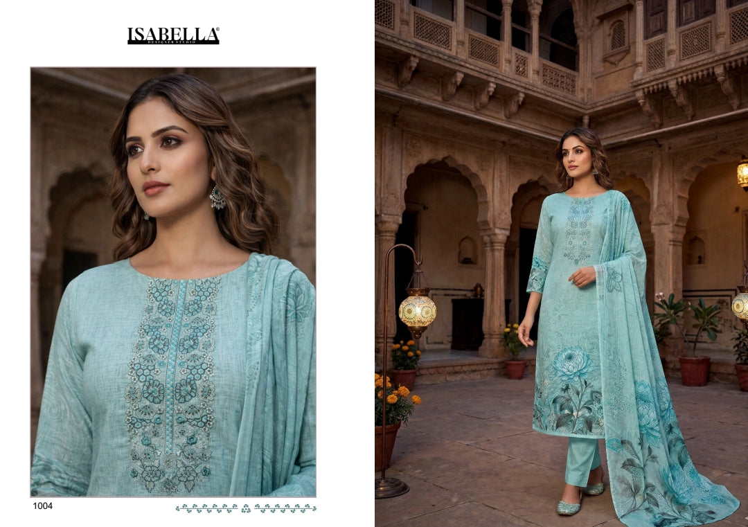 Riham Yesfab Isabella Cambric Pant Style Suits Manufacturer India