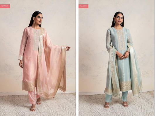 Rihami Naariti Tissue Jacquard Pant Style Suits Wholesaler India