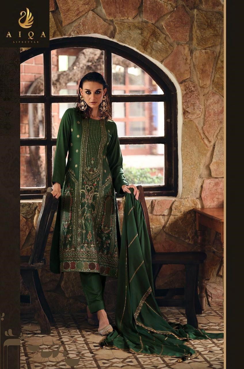 Rihana Aiqa Viscose Pashmina Suits Wholesale Rate