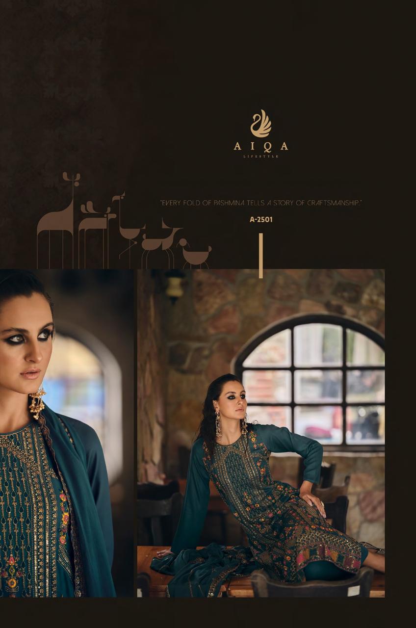 Rihana Aiqa Viscose Pashmina Suits Wholesale Rate