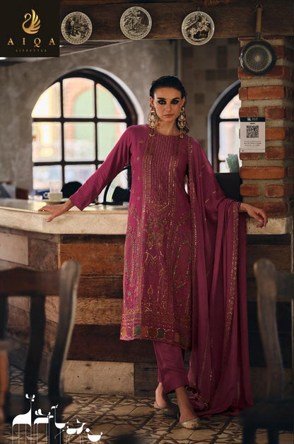 Rihana Aiqa Viscose Pashmina Suits Wholesale Rate