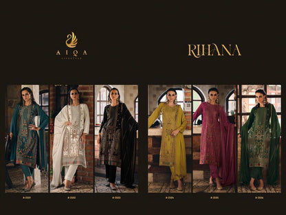 Rihana Aiqa Viscose Pashmina Suits Wholesale Rate