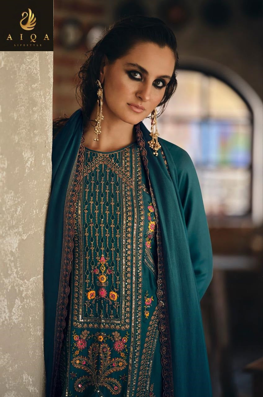 Rihana Aiqa Viscose Pashmina Suits Wholesale Rate