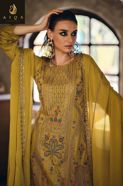 Rihana Aiqa Viscose Pashmina Suits Wholesale Rate