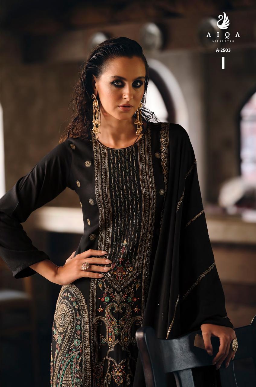 Rihana Aiqa Viscose Pashmina Suits Wholesale Rate