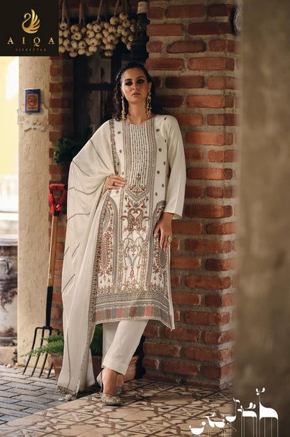 Rihana Aiqa Viscose Pashmina Suits Wholesale Rate