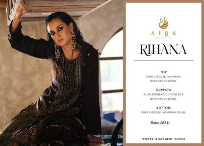 Rihana Aiqa Viscose Pashmina Suits Wholesale Rate