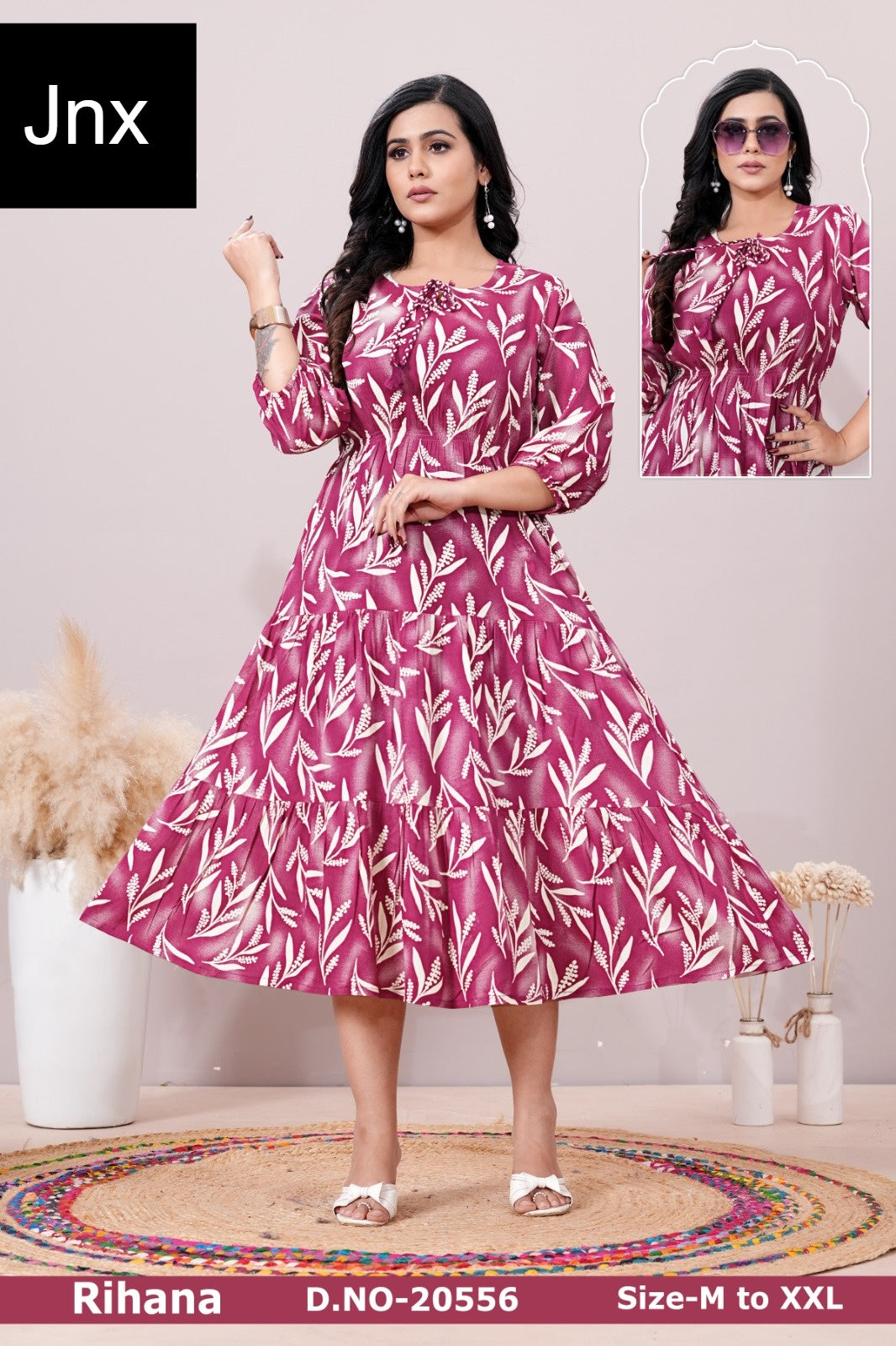 Rihana Jnx Rayon Anarkali Kurtis Supplier India
