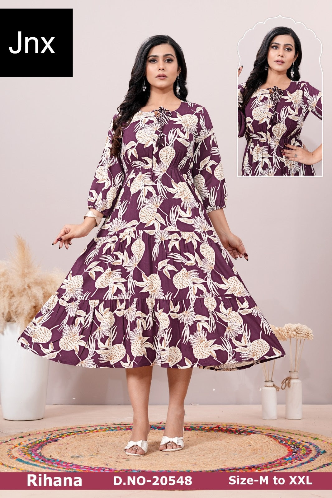 Rihana Jnx Rayon Anarkali Kurtis Supplier India