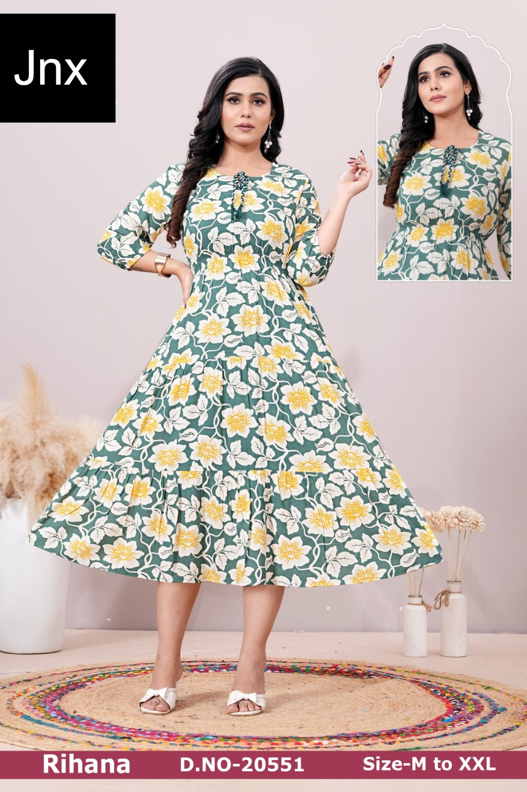 Rihana Jnx Rayon Anarkali Kurtis Supplier India