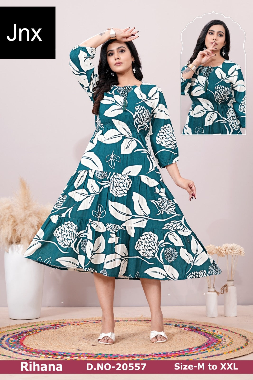 Rihana Jnx Rayon Anarkali Kurtis Supplier India