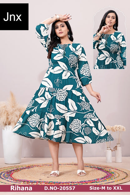 Rihana Jnx Rayon Anarkali Kurtis Supplier India