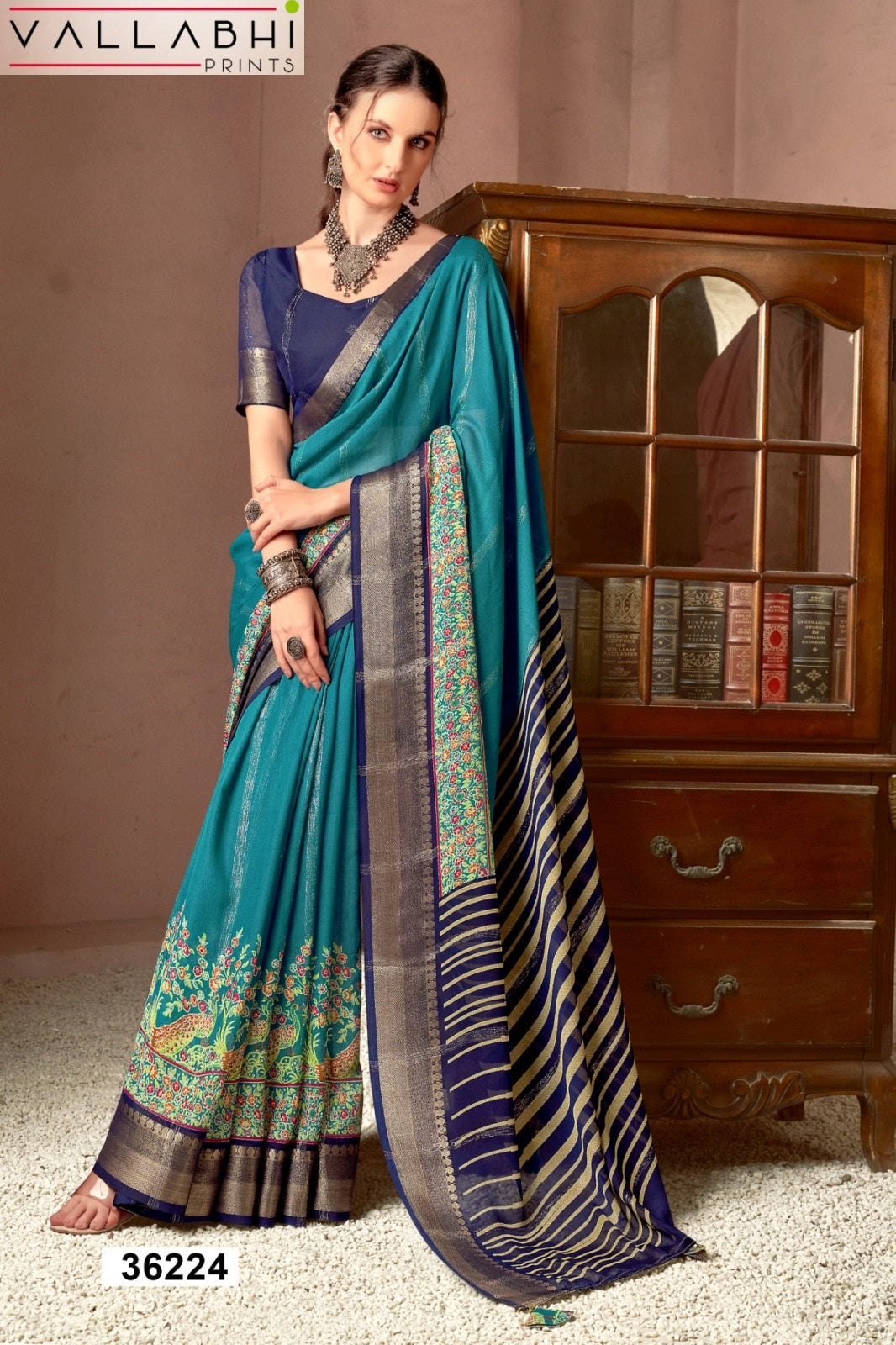 Rihana Vol 2 Vallabhi Prints Georgette Sarees Exporter India