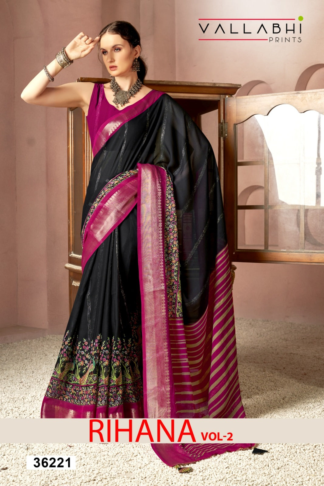 Rihana Vol 2 Vallabhi Prints Georgette Sarees Exporter India
