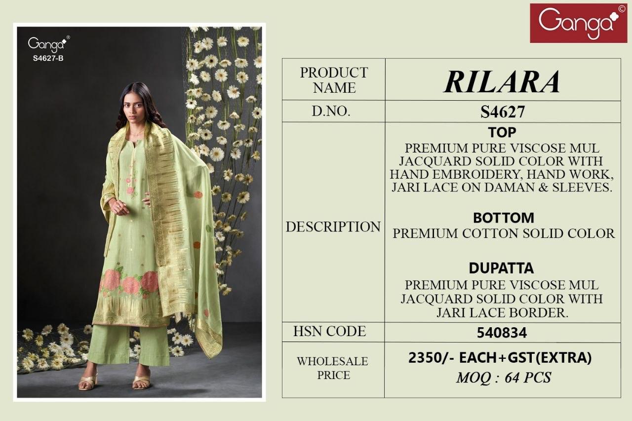 Rilara 4627 Ganga Jacquard Plazzo Style Suits Wholesale Price